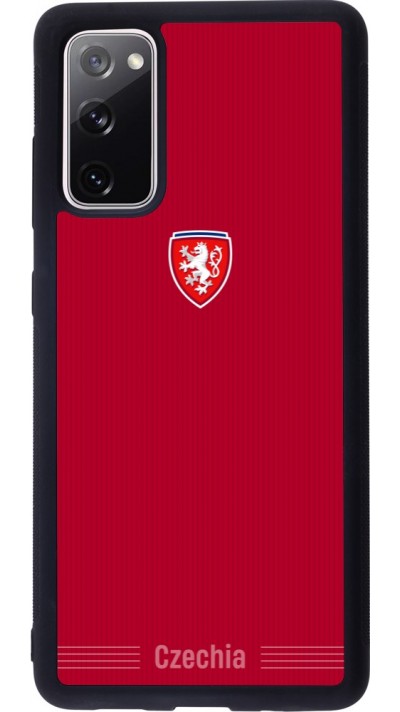 Coque Samsung Galaxy S20 FE 5G - Silicone rigide noir Maillot de football Répuplique Tchèque 2026 personnalisable