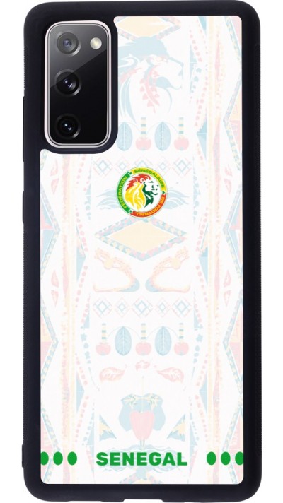 Coque Samsung Galaxy S20 FE 5G - Silicone rigide noir Maillot de football Sénégal 2026 personnalisable