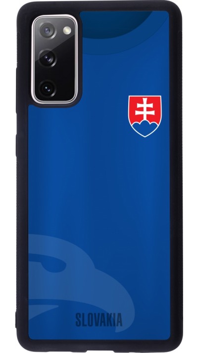 Coque Samsung Galaxy S20 FE 5G - Silicone rigide noir Maillot de football Slovaquie Coque Samsung Galaxy S20 FE 5G - Silicone rigide noir Maillot de football Slovaquie