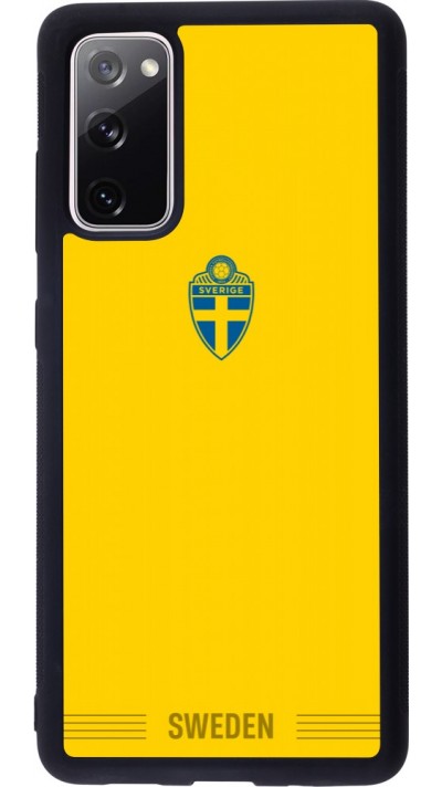 Coque Samsung Galaxy S20 FE 5G - Silicone rigide noir Maillot de football Suède 2026 personnalisable