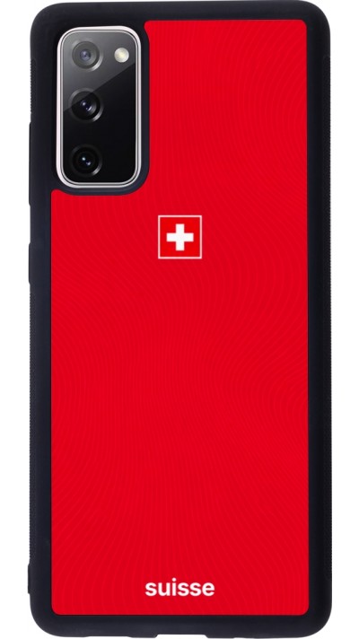 Coque Samsung Galaxy S20 FE 5G - Silicone rigide noir Maillot de football Suisse 2026 personnalisable