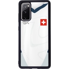 Coque Samsung Galaxy S20 FE 5G - Silicone rigide noir Maillot de football Suisse Extérieur personnalisable