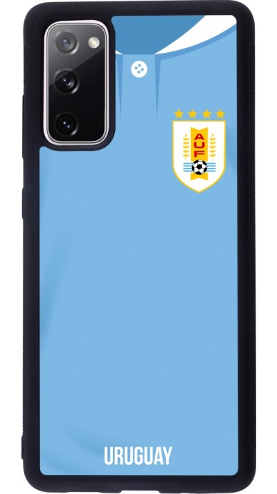 Coque Samsung Galaxy S20 FE 5G - Silicone rigide noir Maillot de football Uruguay 2022 personnalisable Coque Samsung Galaxy S20 FE 5G - Silicone rigide noir Maillot de football Uruguay 2022 personnalisable