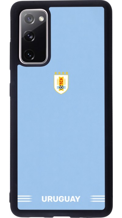 Coque Samsung Galaxy S20 FE 5G - Silicone rigide noir Maillot de football Uruguay 2026 personnalisable
