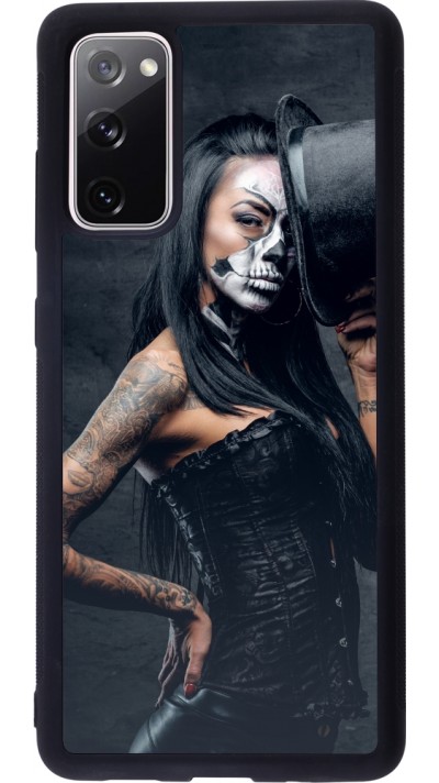 Samsung Galaxy S20 FE 5G Case Hülle - Silikon schwarz Halloween 22 Tattooed Girl