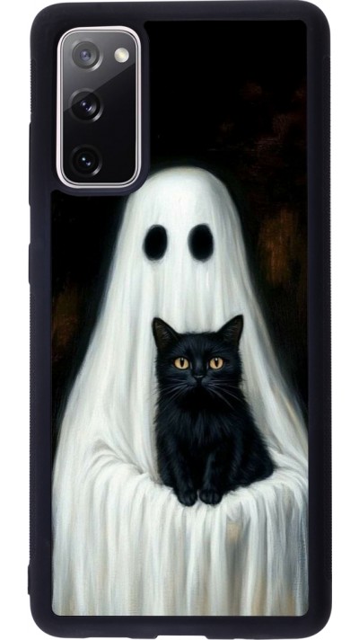 Samsung Galaxy S20 FE 5G Case Hülle - Silikon schwarz Halloween 2025 Ghost with black cat