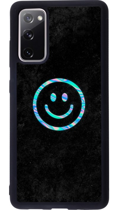 Samsung Galaxy S20 FE 5G Case Hülle - Silikon schwarz Happy smiley irisirt