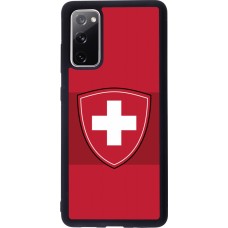 Coque Samsung Galaxy S20 FE 5G - Silicone rigide noir Hockey World Championship Ecusson Suisse