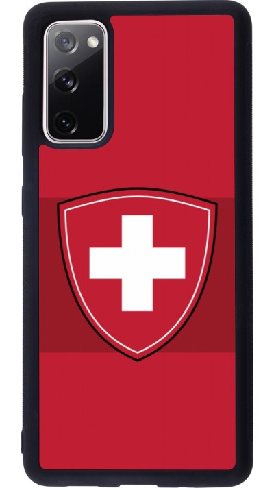 Coque Samsung Galaxy S20 FE 5G - Silicone rigide noir Hockey World Championship Ecusson Suisse