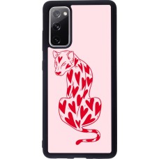 Coque Samsung Galaxy S20 FE 5G - Silicone rigide noir Leopard with hearts 2026