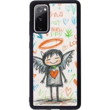 Coque Samsung Galaxy S20 FE 5G - Silicone rigide noir Little Angel Sketch Love