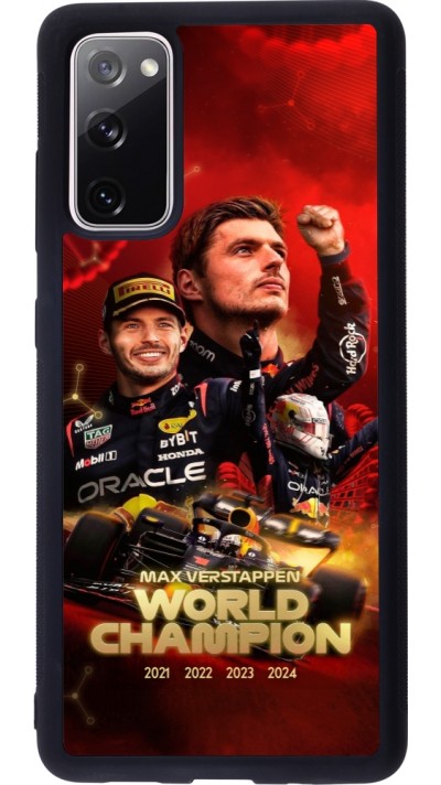 Coque Samsung Galaxy S20 FE 5G - Silicone rigide noir Max Verstappen Champion 2023 Coque Samsung Galaxy S20 FE 5G - Silicone rigide noir Max Verstappen Champion 2023