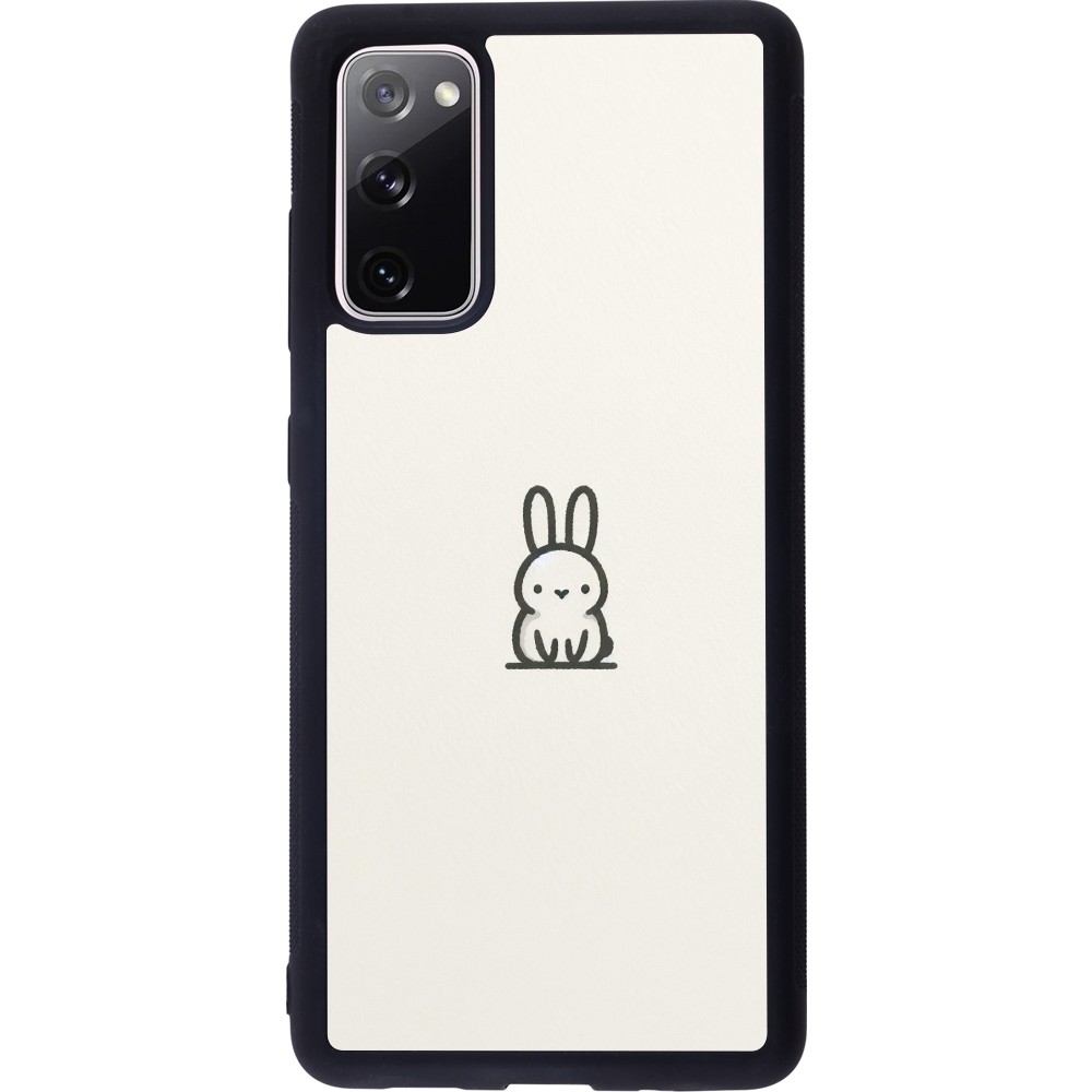 Samsung Galaxy S20 FE 5G Case Hülle - Silikon schwarz Minimal Häschen Süße