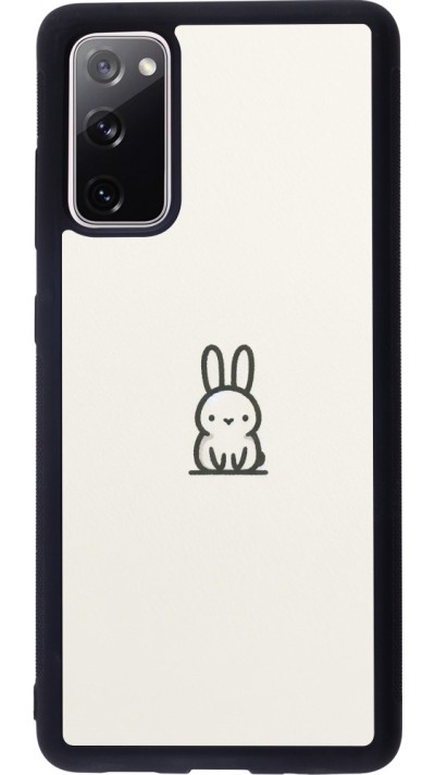 Coque Samsung Galaxy S20 FE 5G - Silicone rigide noir Minimal bunny cutie Coque Samsung Galaxy S20 FE 5G - Silicone rigide noir Minimal bunny cutie