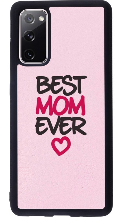 Coque Samsung Galaxy S20 FE 5G - Silicone rigide noir Mom 2023 best Mom ever pink Coque Samsung Galaxy S20 FE 5G - Silicone rigide noir Mom 2023 best Mom ever pink