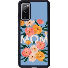 Coque Samsung Galaxy S20 FE 5G - Silicone rigide noir Mom 2026 Flowers