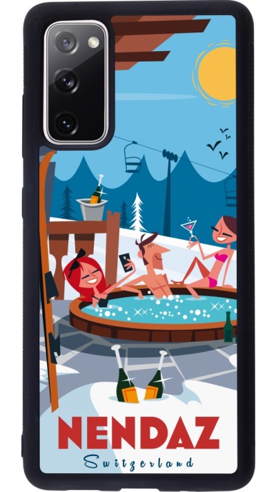Coque Samsung Galaxy S20 FE 5G - Silicone rigide noir Nendaz Mountain Jacuzzi Coque Samsung Galaxy S20 FE 5G - Silicone rigide noir Nendaz Mountain Jacuzzi