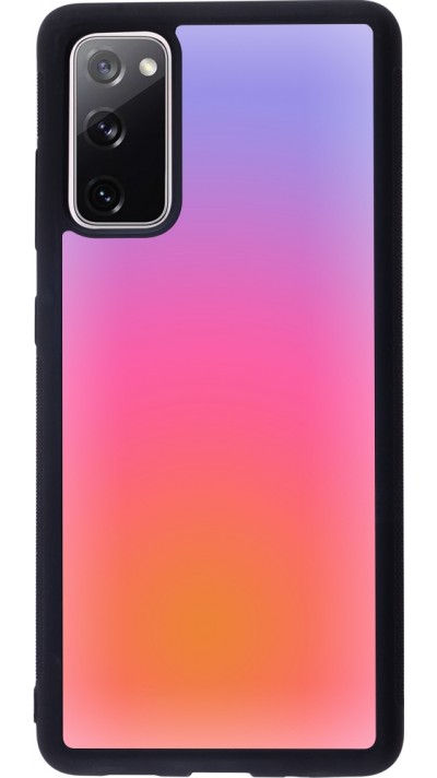 Coque Samsung Galaxy S20 FE 5G - Silicone rigide noir Orange Pink Blue Gradient Coque Samsung Galaxy S20 FE 5G - Silicone rigide noir Orange Pink Blue Gradient