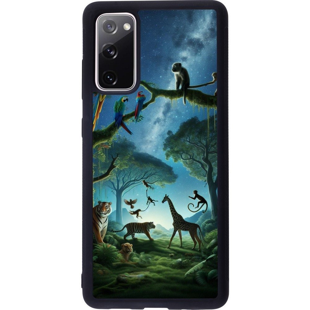 Samsung Galaxy S20 FE 5G Case Hülle - Silikon schwarz Paradies der exotischen Tiere