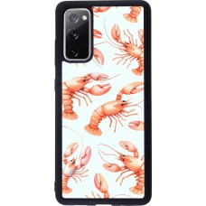 Samsung Galaxy S20 FE 5G Case Hülle - Silikon schwarz Muster von pastellfarbenen Hummern