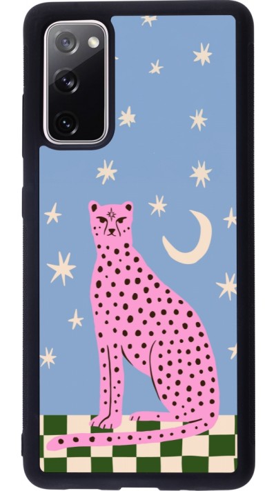 Coque Samsung Galaxy S20 FE 5G - Silicone rigide noir Pink leopard with stars 2026