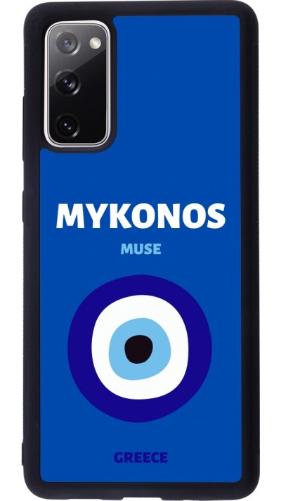 Coque Samsung Galaxy S20 FE 5G - Silicone rigide noir Pop Summer Destination Mykonos Coque Samsung Galaxy S20 FE 5G - Silicone rigide noir Pop Summer Destination Mykonos