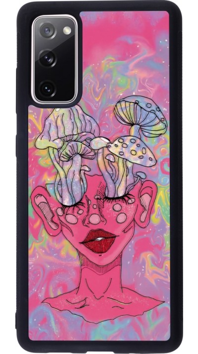 Coque Samsung Galaxy S20 FE 5G - Silicone rigide noir Psychedelic pink mushroom Coque Samsung Galaxy S20 FE 5G - Silicone rigide noir Psychedelic pink mushroom