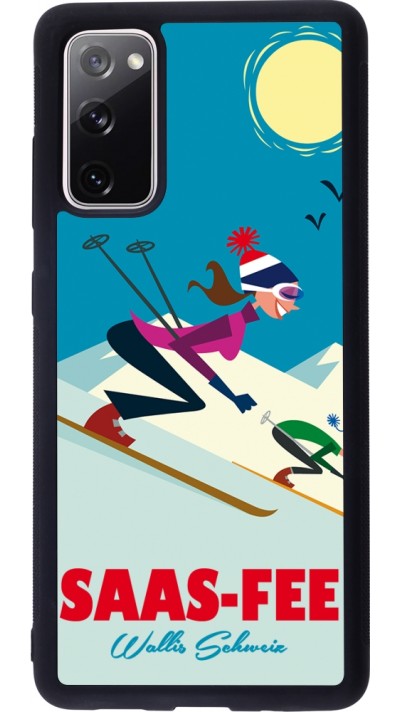 Coque Samsung Galaxy S20 FE 5G - Silicone rigide noir Saas-Fee Ski Downhill Coque Samsung Galaxy S20 FE 5G - Silicone rigide noir Saas-Fee Ski Downhill