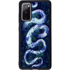 Coque Samsung Galaxy S20 FE 5G - Silicone rigide noir Serpent Blue Anaconda