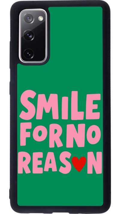 Coque Samsung Galaxy S20 FE 5G - Silicone rigide noir Smile for no reason 2026