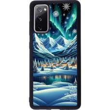 Coque Samsung Galaxy S20 FE 5G - Silicone rigide noir Snowy Mountain Village Lake night