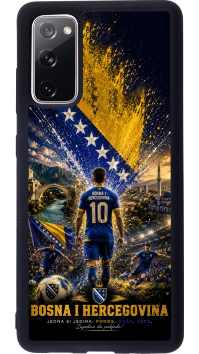 Coque Samsung Galaxy S20 FE 5G - Silicone rigide noir Football Bosnie-Herzégovine splash 2026