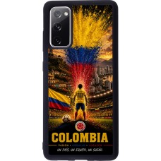 Coque Samsung Galaxy S20 FE 5G - Silicone rigide noir Football Colombie splash 2026