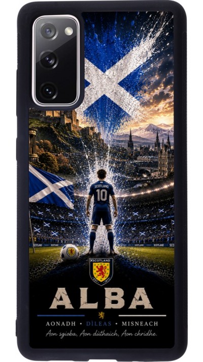 Coque Samsung Galaxy S20 FE 5G - Silicone rigide noir Football Écosse splash 2026