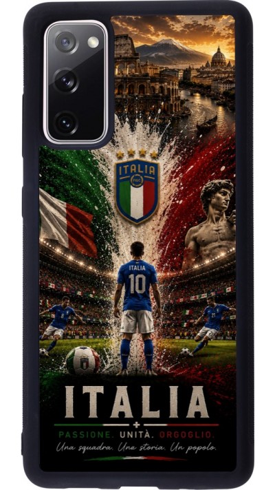 Coque Samsung Galaxy S20 FE 5G - Silicone rigide noir Football Italie splash 2026