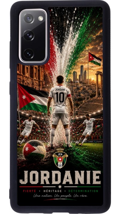 Coque Samsung Galaxy S20 FE 5G - Silicone rigide noir Football Jordanie splash 2026