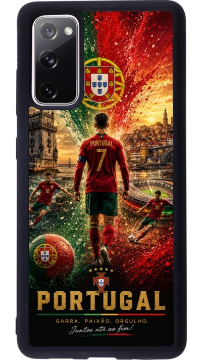 Coque Samsung Galaxy S20 FE 5G - Silicone rigide noir Football Portugal splash 2026