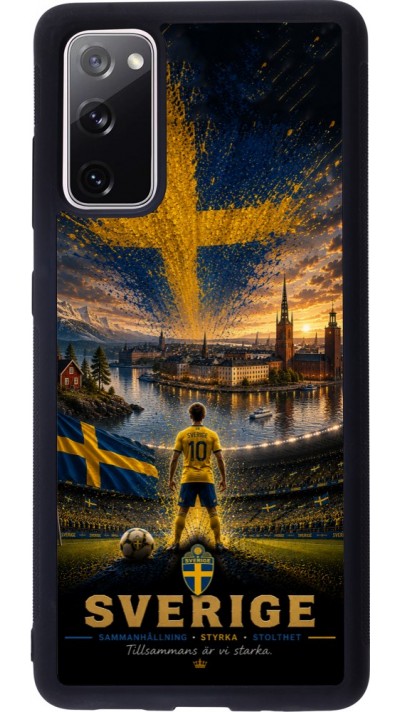 Coque Samsung Galaxy S20 FE 5G - Silicone rigide noir Football Suède splash 2026