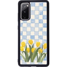 Coque Samsung Galaxy S20 FE 5G - Silicone rigide noir Blue vichy tulips 2026