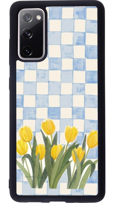 Coque Samsung Galaxy S20 FE 5G - Silicone rigide noir Blue vichy tulips 2026