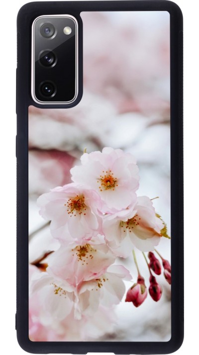 Coque Samsung Galaxy S20 FE 5G - Silicone rigide noir Cherry tree 2026