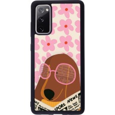 Coque Samsung Galaxy S20 FE 5G - Silicone rigide noir Dog with newspaper 2026
