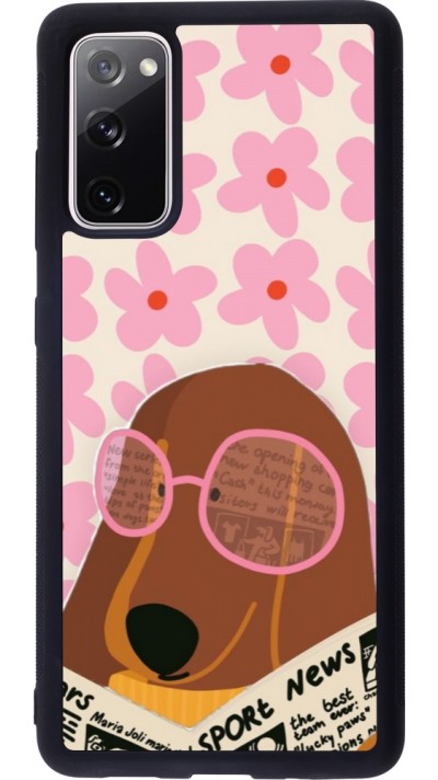 Coque Samsung Galaxy S20 FE 5G - Silicone rigide noir Dog with newspaper 2026