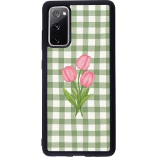 Coque Samsung Galaxy S20 FE 5G - Silicone rigide noir Green vichy tulips 2026