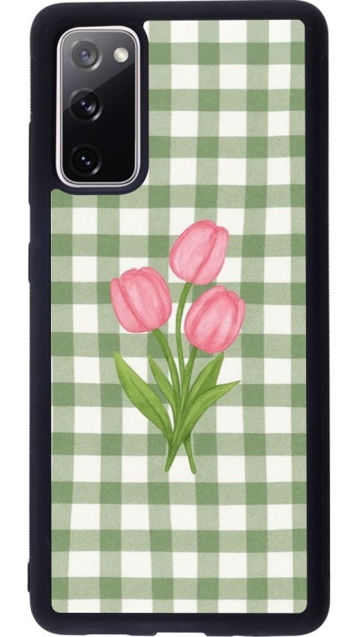 Coque Samsung Galaxy S20 FE 5G - Silicone rigide noir Green vichy tulips 2026