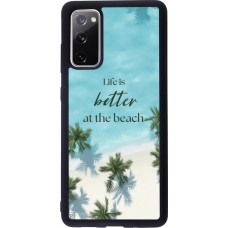Coque Samsung Galaxy S20 FE 5G - Silicone rigide noir Summer 2025 Life is better at the beach