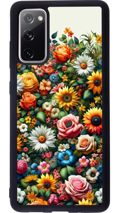 Coque Samsung Galaxy S20 FE 5G - Silicone rigide noir Summer Floral Pattern Coque Samsung Galaxy S20 FE 5G - Silicone rigide noir Summer Floral Pattern