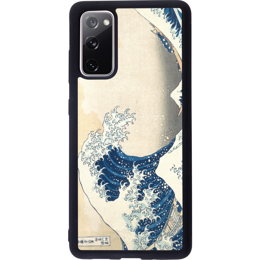 Coque Samsung Galaxy S20 FE 5G - Silicone rigide noir Tableau art - La Grande Vague de Kanagawa - Hokusai