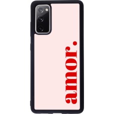 Coque Samsung Galaxy S20 FE 5G - Silicone rigide noir Valentine 2024 amor