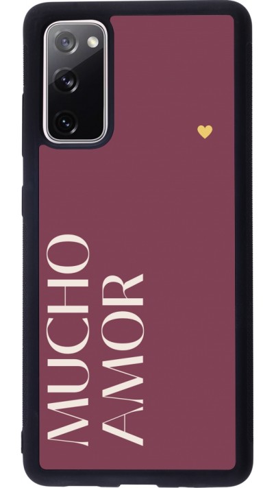 Coque Samsung Galaxy S20 FE 5G - Silicone rigide noir Valentine 2024 mucho amor rosado Coque Samsung Galaxy S20 FE 5G - Silicone rigide noir Valentine 2024 mucho amor rosado
